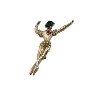 Vintage Signed Dainty Coro Ballerina Brooch (A5669)